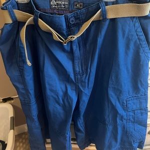 Mens American Rag cargo shorts darker blue. Size 40 relaxed fit.